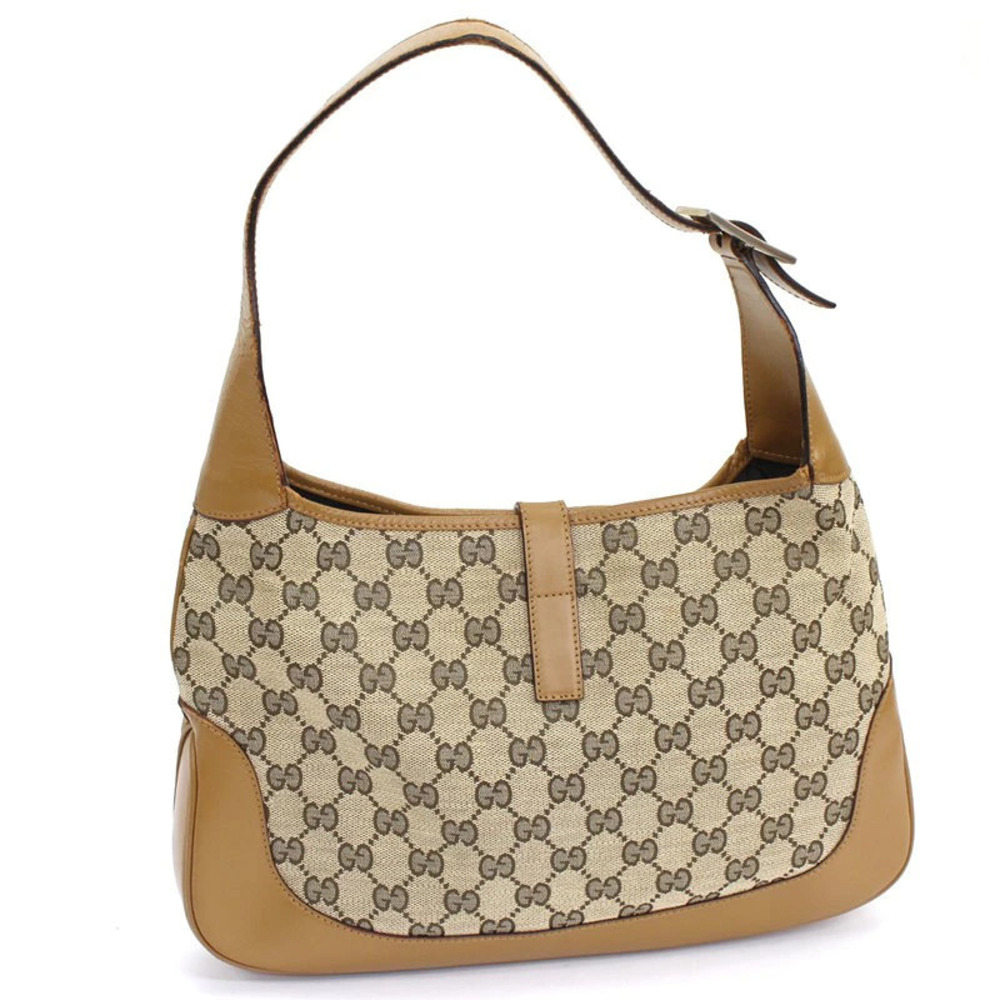 Gucci Bag Canvas Leather Jackie Brown GG Hobo